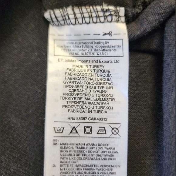 Adidas Women's Black Tee Rainbow Graphic Classic Brand Logo Shirt, sz SM - Picture 9 of 9